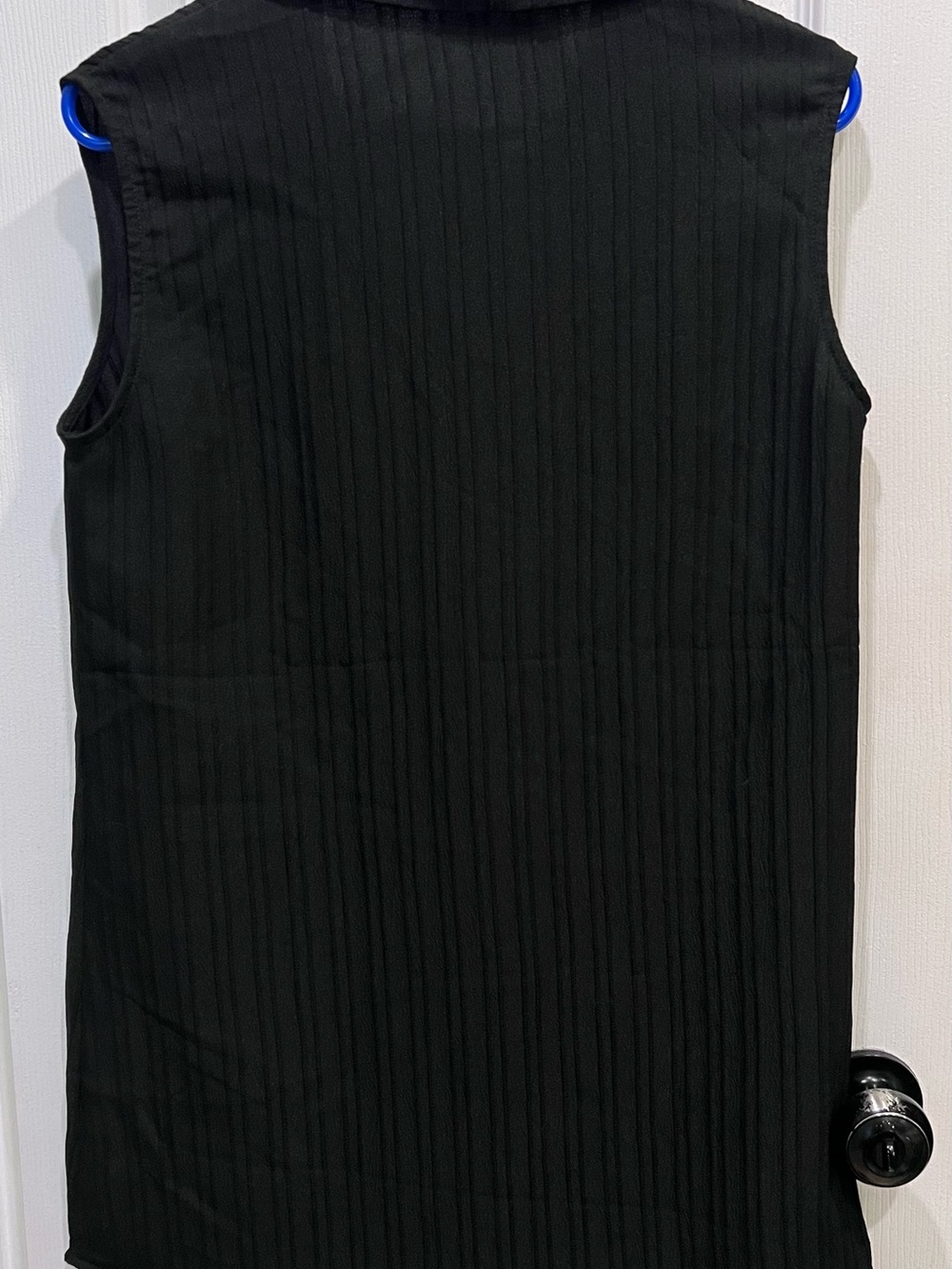 Cupshe Sleeveless Button-Front Black Ribbed Tunic Top - Picture 7 of 7